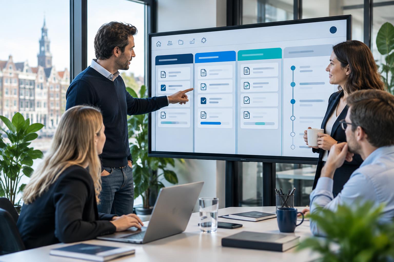Accountancyteam automatiseert terugkerende taken op een digitaal workflowbord